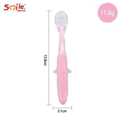 China Training Infant Feeding Spoon BPA Free Silicone Baby Spoon Food Grade zu verkaufen