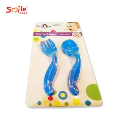 Cina Customized Silicone Spoon Set 2 Pack Infant Safety Spoons Training Gift Set in vendita