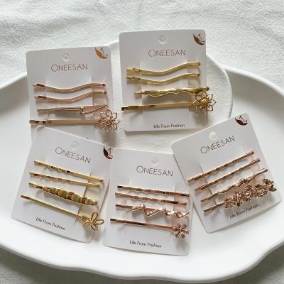 China Hair decoration Hot sale Korean Vintage Metal Hairpin Hair accessories Set Fashion Hair clip for Women for sale