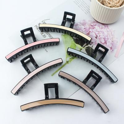 China Fashionable Simple Bow Shape hair clutchers Jumbo Hair Claw Clip Multiple Colors Minimalist Hair Clips for Women for sale