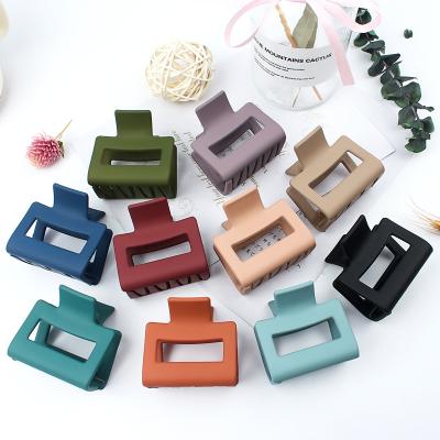 China Hair accessories Wholesale Small  Matte Rectangle Hair Claw Clip Mini Cute Geometry Hair Accessories for sale