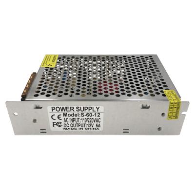 China high quality smps power supply 12v 60 watt other power supplies than 12v5a led power supply 12v S-60-12 for sale