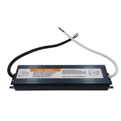 China Best quality AC ip67 dc power supply 12v 80w 110v 220v 186*45*20MM waterproof changeover power supply for sale