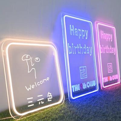 China LED Neon Lamp Police Sign Light Pattern Eco-friendly Acrylic Advertising Custom Door Billboard for sale