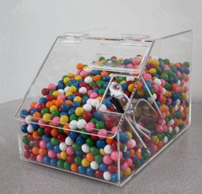 China Freshness Preservation Clear Acrylic Candy Box / Bin For Supermarket for sale