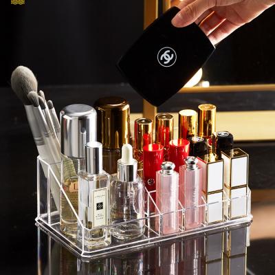 China Modern Acrylic Cosmetic Storage Box Lipstick Dustproof Display Case for sale