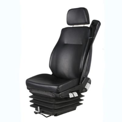 China Luxury Black Leather Bulldozer / Truck Luxury Suspension Seats With Adajustable Feature Driver Seating for sale