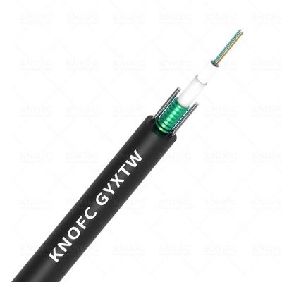 China Aerial / Duct KNOFC 9/125 Outdoor Fiber Optic Cable GYXTW 4 Core 6 Core 12 Core Armored Single Mode for sale