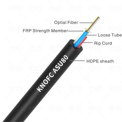 China Outdoor Aerial Fiber Optic Cable Fibra Optica ASU80 12 Fibra Core Aerial ASU80 12/Aerial for sale