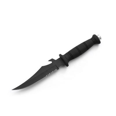 China Hunting Knife Fashion Design Camping Half Serrated Fixed Blade Multifunctional Outdoor Camping Hunting Knife for sale