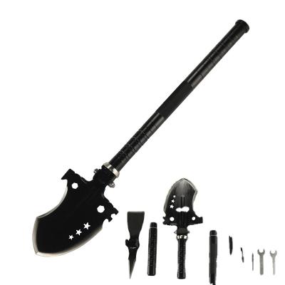 China High Quality Survival Tool High Quality Tactical Shovel Folding Camping Shovel Multifunctional Shovel With Hoe Knife for sale