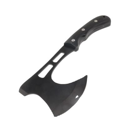 China Unrated Wholesale Price 420 Stainless Steel Black Outdoor Camping Handle Tactical Ax for sale