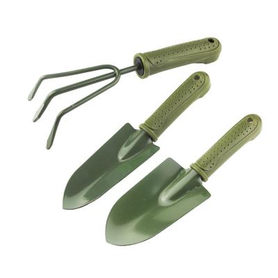 China Garden Tool 3 Pieces Set PVC To Handle Small Shovel Utility Rake Shovel Tool Kit Garden Outdoor Garden Tools for sale