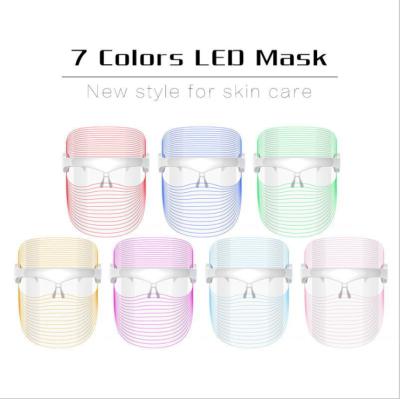 China 2021 New Arrival Beauty Skin Tightening Skin Rejuvenated 7 Colors Light Therapy Led Facial Led Face Mask For Home Use for sale