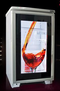 China Supermarket LCD Touch Screen Refrigerator For Vegetable / Fruit / Cake / Wine for sale