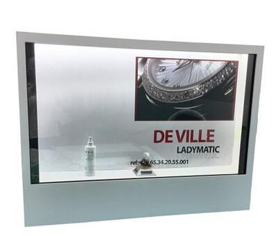 China Indoor Transparent LCD Display Box / Interactive Digital Signage CE ROHS Standard for sale