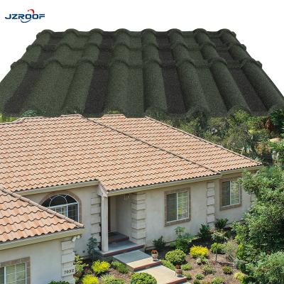 China Thermal Resistance JZROOF Milan Black Stone Metal Coated Colored Price Roofing Roofing Material Philippines for sale