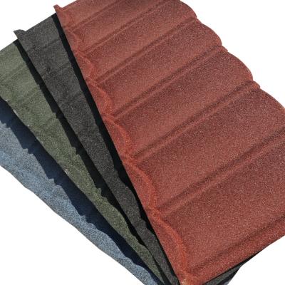 China Factory whosale environment friendly china high quality stone coated roof 0.35mm tile roofs metal bond stone colorful for sale