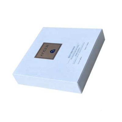 China Handmade Cosmetic Packaging White Card Box Face Mask Box UV Printing Folil Stamping Toner Embossed Paper Box for sale