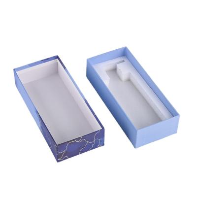 China Wholesale Handmade Luxury Customized Sturdy Box Logo Blue Color Printed Rigid Paper Boxes Gift Packaging Box for sale