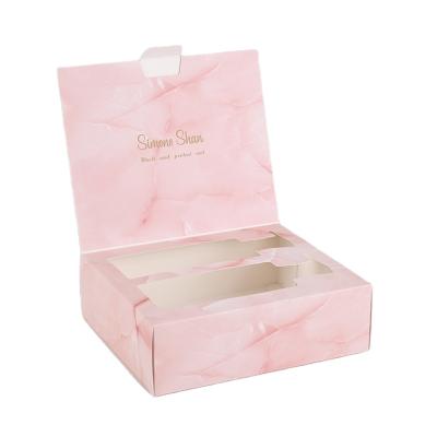 China Handmade Advanced Luxury Custom Logo Printed Big Folded Paper Boxes Pink Color Sturdy Folding Gift Packaging Box for sale