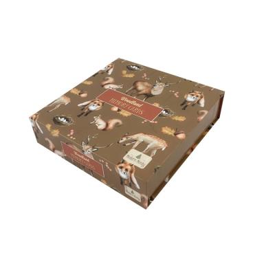 China Customized Handmade Flip Puzzle Intellectual Toy Learning Big Brown Magnetic Card Gift Box Luxury Boxes for sale