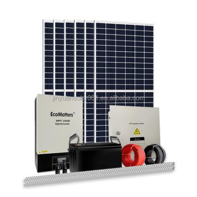 China Solar Home Off Grid Power System 3.5kw 5.5kw 450w Full Hybrid Solar Panel for sale