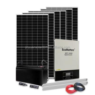 China High power 3.5kw 5kw 6kw 10kw home solar kit solar energy system for home hybrid solar system for sale