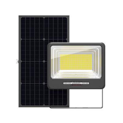 China Garden model private high lumen solar led floodlight with all black solar panel and large capacity LFP for sale