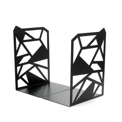 China 2021 Creative Metal Decoration Modern Black Student School Supplies Bookends for sale