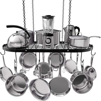 China Modern direct multi-layer storage rack kitchen iron supply factory supply multi-function hanging pot rack for sale