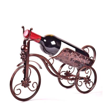 China Modern creative wrought iron decoration ornaments (others) home style living room accessories wine rack European adjustable wine rack for sale