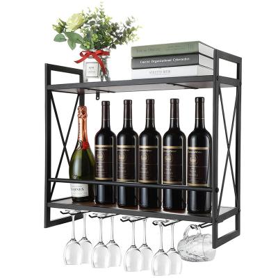 China Wine Cabinet Wall Mounted Wine Rack (The Other) Home Restaurant Glass Wine Upside Down Adjustable Modern Creative Wall Mounted Rack for sale