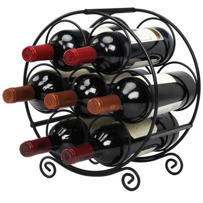 China Adjustable Round Countertop Round Seven Bottle Rack Wine Home Ornaments Rack (Other) Wine Table Rack for sale