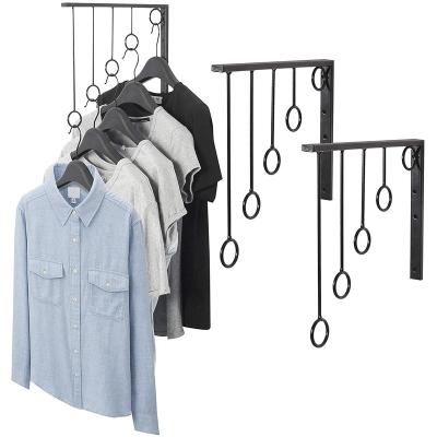 China Bedroom Modern Hot Sale Metal Tree Hat Clothes Hanger Rack Five Ring Stable Display Rack for sale