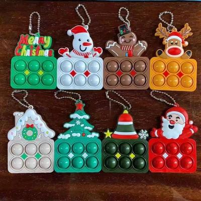 China Stress Reliever Toy Autism Christmas Tree Sensory Toy Squeeze Christmas Gift For Child Fashion Push Noise Bubble Busy Person Silicone for sale