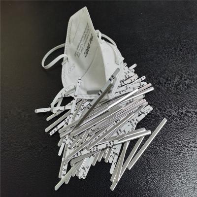 China Aluminum mask nose bridge strip with adhesive aluminum strips nose wire nose bridge for facemask for sale