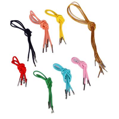 China Factory wholesale elastic customized colorful multiful size elastic draw cord with tip for clothes accessories bags lace for sale