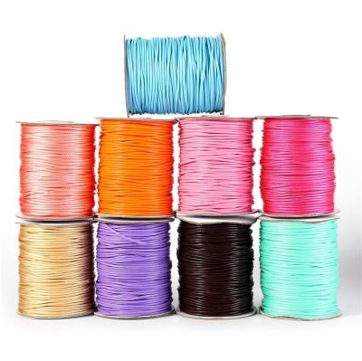 China 70meters DIY Cotton Rope Waxed Thread String String Strap Necklace Viable Colorful Waxed Cord for Jewelry Making 1.0mm for sale