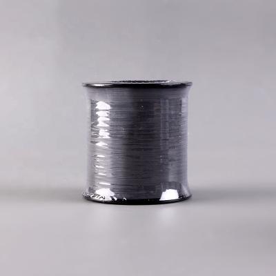 China Double Side 0.5mm PET High Visibility Reflective Thread Embroidery Silver Thread For Knitting Sweater for sale