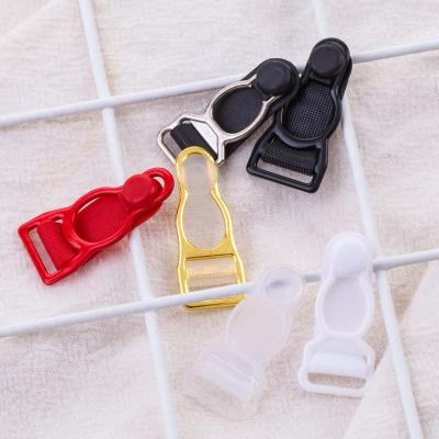 China Good Quality Metal Nickel Free Metal Suspender Clip Garter Clip Plastic Sexy Buckle For Underwear Accessories Lingerie Accessories for sale