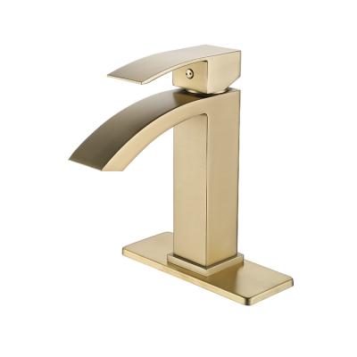 China Aifol Handle Wash Basin Style Original Core Type Metered Faucet Bathroom Faucet Deck Hole Surface Brass Ceramic Mount Faucets Core Place for sale