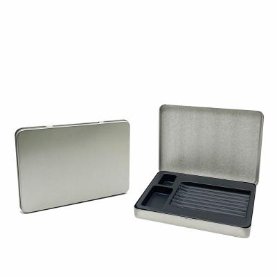 China Schools & Wholesale High Quality Custom Cheap Rectangular Stationery Tin Boxes Empty Tin Boxes Office Stationery Box for sale