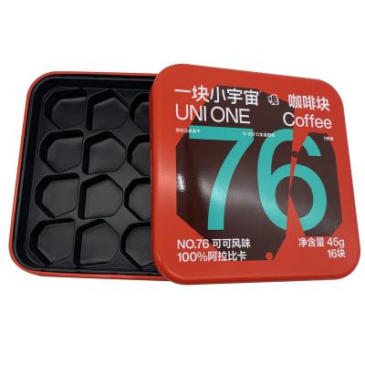 China Modern Custom Multicolor Square Coffee Tin Box Food Grade New Products Recyclable for sale