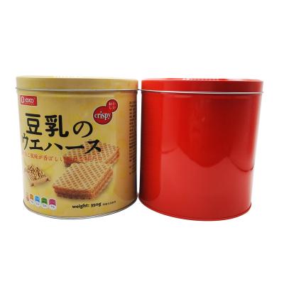 China Recyclable Cookies Tin Containers Round Cookie Tin From Manufacturer Round Tin Can Hot New Products for sale