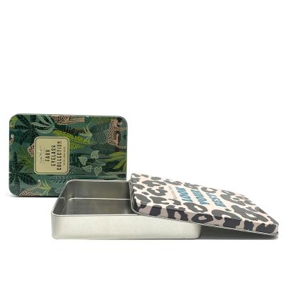 China Recyclable Small Rectangle Tin Box Manufacturer Custom Christmas Tin Gift Box for sale