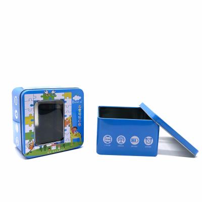 China Recyclable High Quality Metal Tins With Window Custom Gift Watch Tin Box for sale