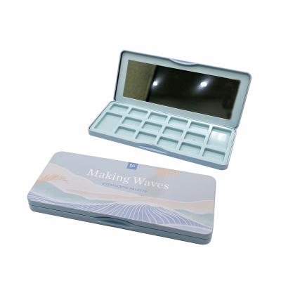 China Recyclable Hot Sale Eyeshadow Palette Tin Custom Empty Eyeshadow Palette Tin Box for sale