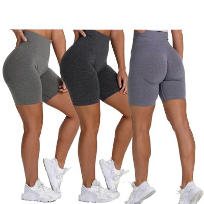 China The High Waisted Gym Crac! crack! Breathable Butt Shorts Seamless Women Biker Shorts Outfits for sale