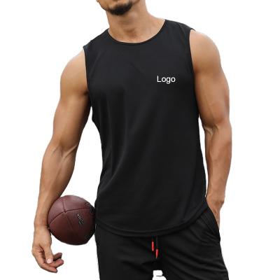 China QUICK DRY Plus Muscle Logo Sleeveless Singlet Gym Tank Top Mens Quick Dry Fitness Custom Made Size M-3XL for sale